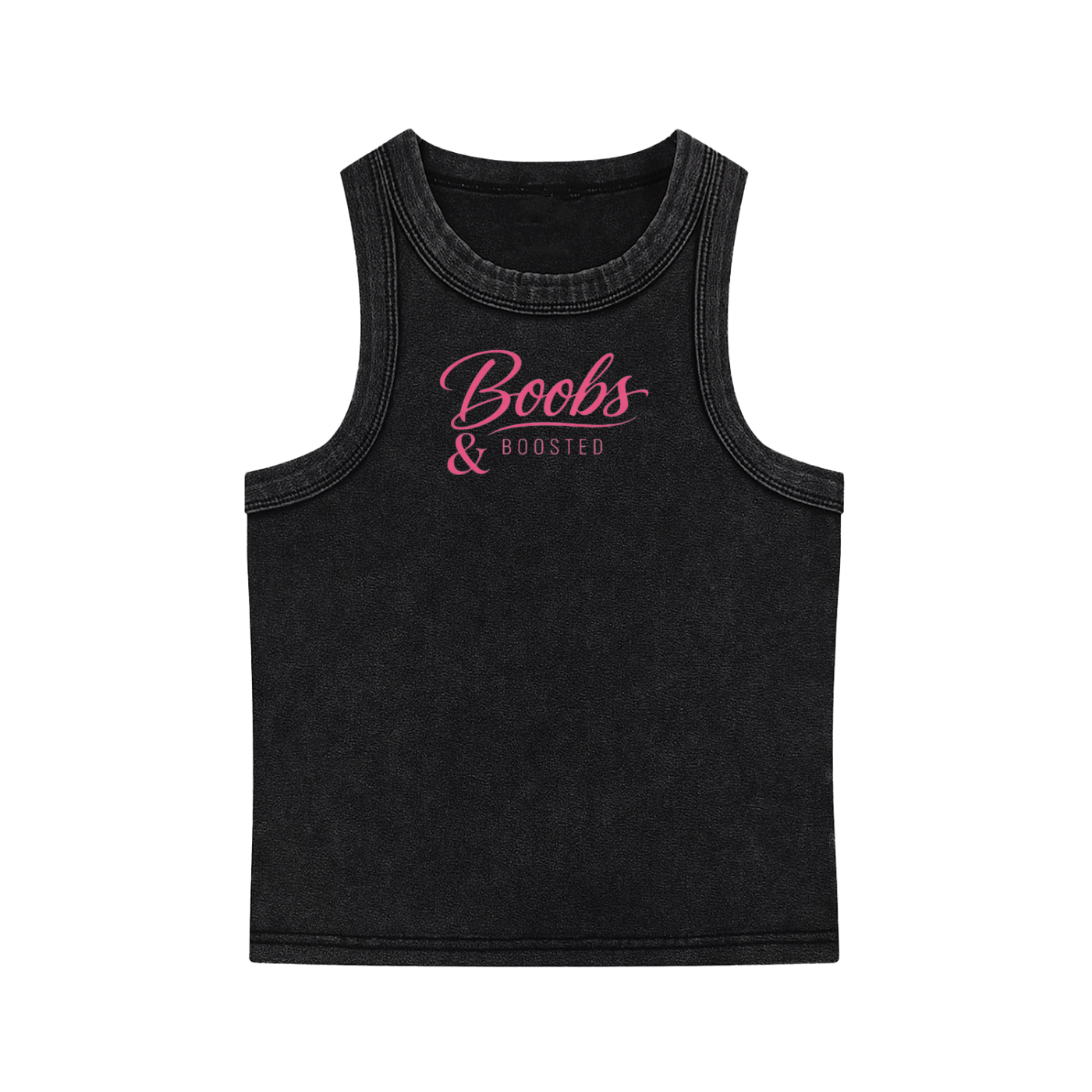 Boobs & Boosted Snow Washed Tank Top