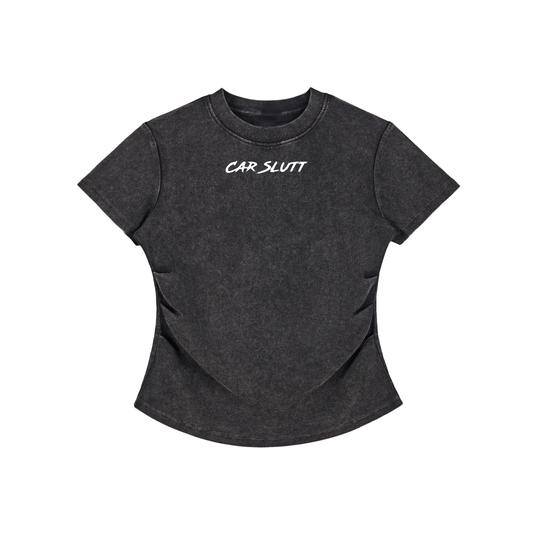 Vintage Washed Bodycon Cotton T-Shirt